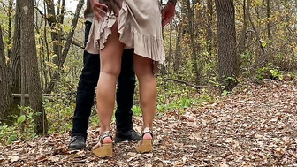 My beautiful wife fucks a black boyfriend in the woods