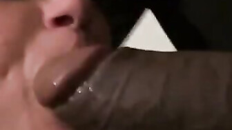 Huge BBC fits in her mouth