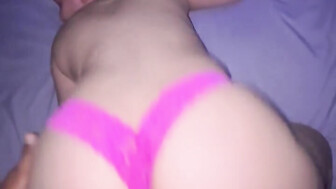 PAWG takes Black cock in pink panties