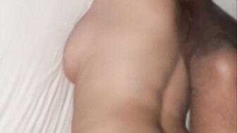 BBC dp’s Submissive slut wife with butt plug holds her face down with his foot