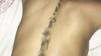 Girlfriend with butt plug takes Black cock