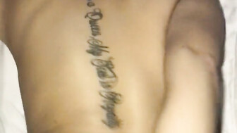 Girlfriend with butt plug takes Black cock