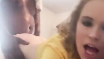 Sexy white girl gets BBC creampie