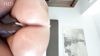 Lovley white chick with huge boobs fucked by massive BBC