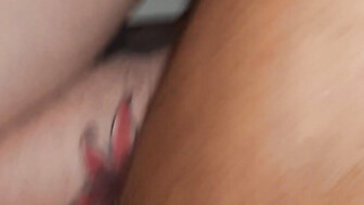 Thick BBC stretches her pussy