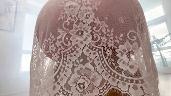 Pale skinned white babe got "married" to that enormous black dong