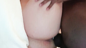 cuck jerkoff and cum while her wife is fucking bbc