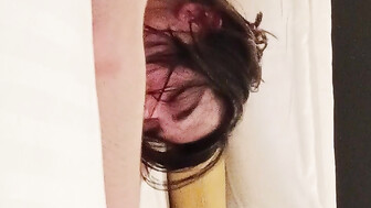 wife fucked doggy by BBC bull while cuck watches