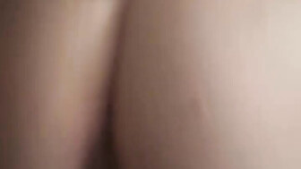 Pretty phat ass girl cums three times from BBC backshots