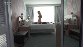 Busty blonde honey with sexy body having fun with BBC bull