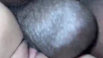 Sexy brunette girl sucking and fucking this black giant