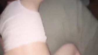 Gorgeous snowbunny sucks and fucks Black dick