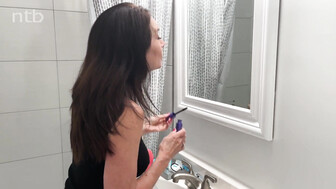 Beautiful milf fucks her BBC & then her cuckold husband