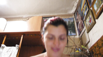 My wife is a slut, she tells me how she was fucked and then feeds me a banana from he