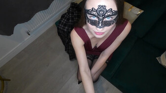 Her hubby can only watch