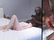 Petite cuckold white babe gets that fat bbc sausage bareback inside