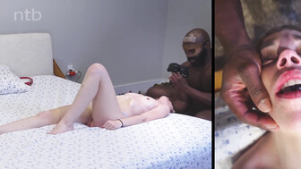 Petite cuckold white babe gets that fat bbc sausage bareback inside