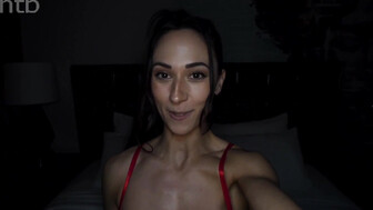 Cute white babe gets that warm bbc cum shower all over her pretty face