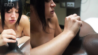 Amazing brunette with sexy body and hung BBC lover