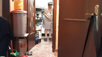 esposa en la cosina