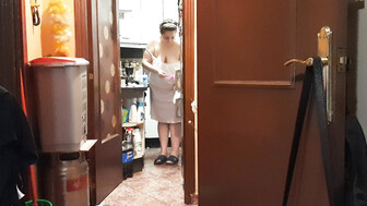 esposa en la cosina