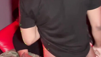 Slutty white MILF gone wild with some black guys