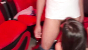 Slutty white MILF gone wild with some black guys