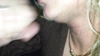 My Slutwife Making A BBC Cum At A Gloryhole