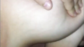 Friend fucks wife huge titties and cums all over her chest