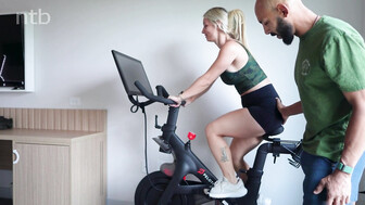 Blonde hotwife fucks her personal trainer