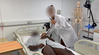 Sexy nurse examined this black patient
