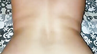 Brunette Mi;f Gets a BBC in her white pussy and moans on bis Dick !