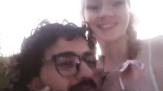 Girlfriend and her new lover kissing