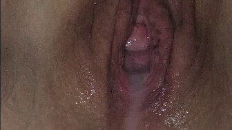 A River of BBC Cum pours out of Fertile Hot wife pussy !!