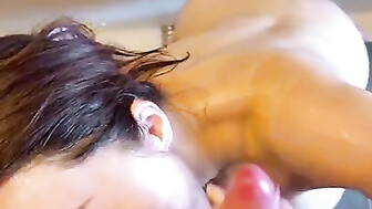 Asian Enjoy White Cock