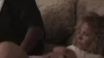 Blonde hotwife at home with 2 bbc bulls