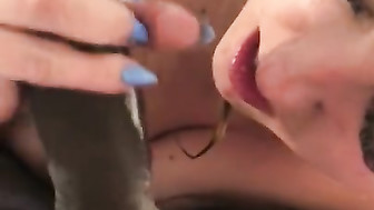 Girlfriend know how to suck Black Dick
