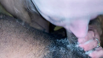 Black cock sucking and deepthroating