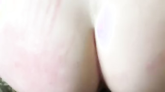 Redhead girl takes Big Black Cock from behind