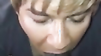 She was just sucking away