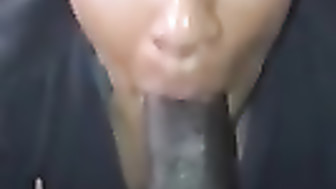 She was just sucking away