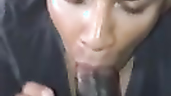 She was just sucking away