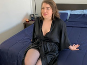 Amateur wife in stockings trained by black bull