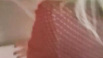 Cute blond girl enjoying her first black