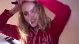 White sexy girl behind the scenes