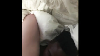 Brunette fucked by thick black dick