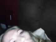 Pretty blonde on big black dick