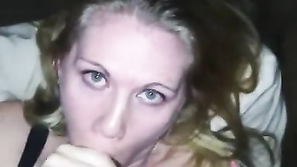 Pretty blonde on big black dick