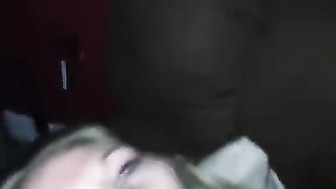 Pretty blonde on big black dick