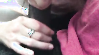 BBC blowjob in the car